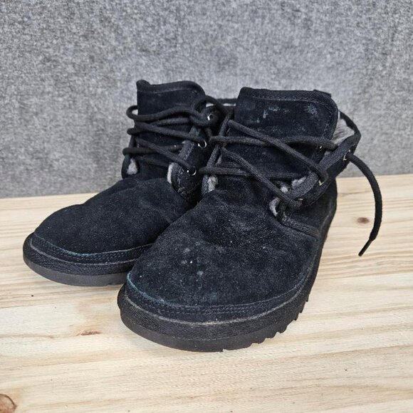Ugg Mens Black Suede Chukka Boots Size 9 - Picture 2 of 11